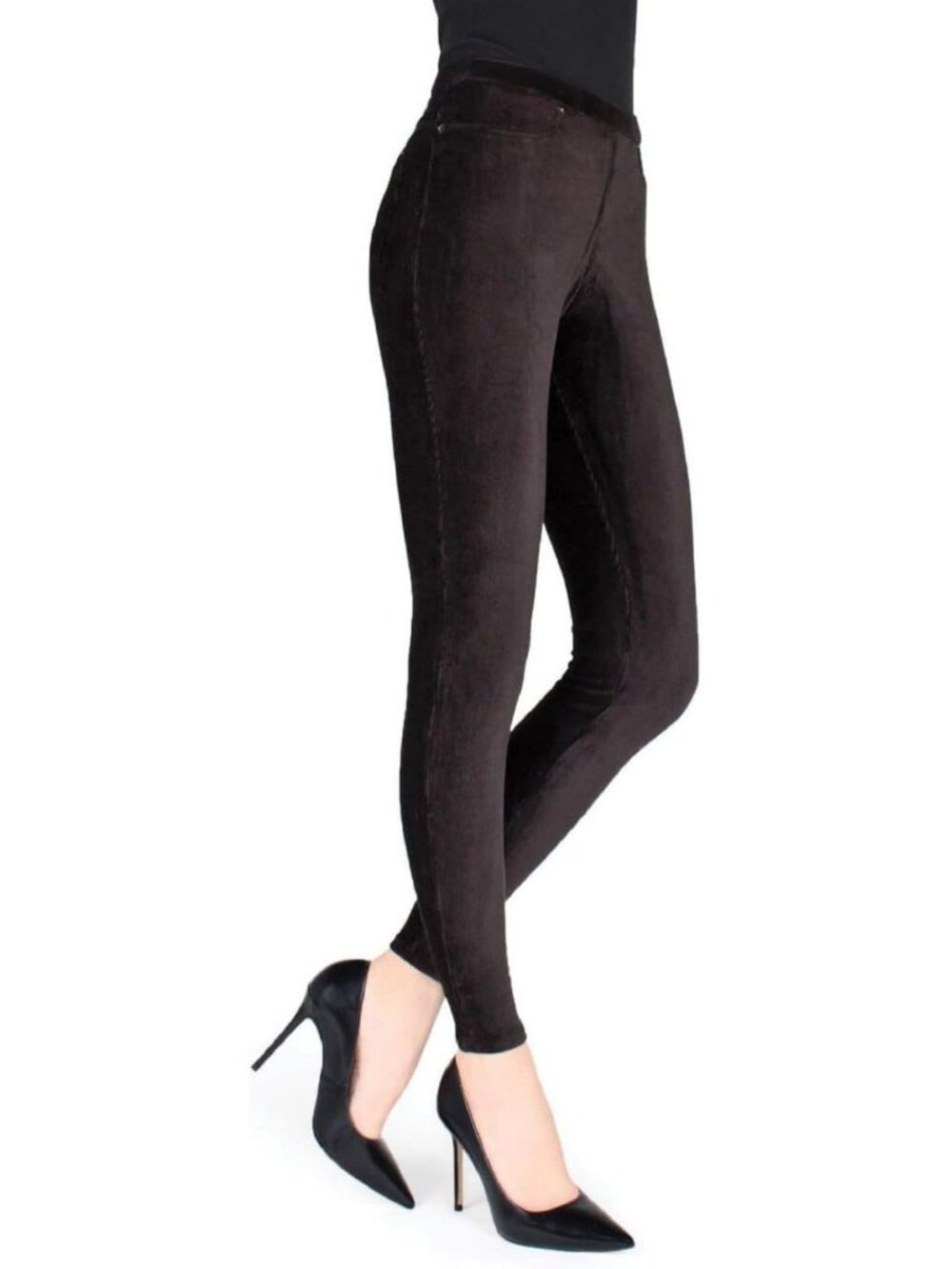 Soft & Comfortable Women's Corduroy Leggings, Slim Cut, Thin Rib Stretch Fit